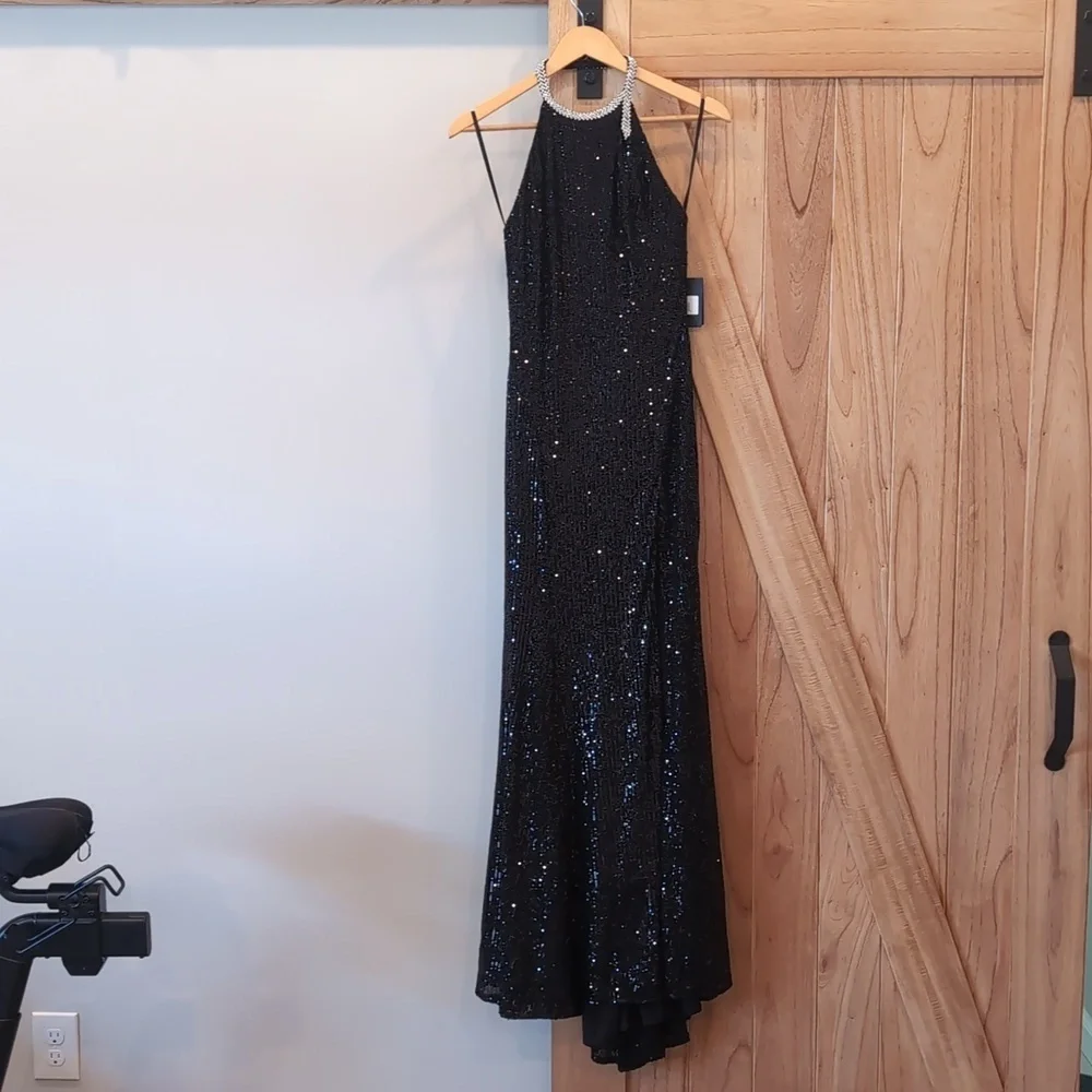 Sequined High Neck Rhinestone Mac Dugal size 4 style 26943 - Picture 8 of 8